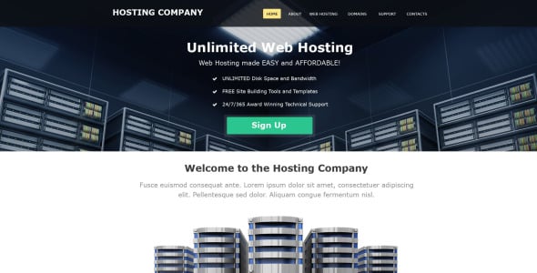 хостинг шаблона muse