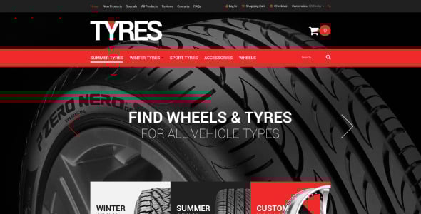 онлайн продажа шин шаблон zencart