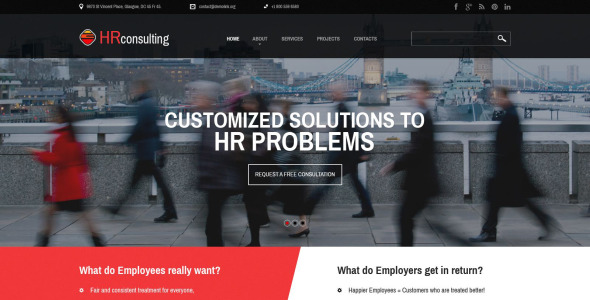 отзывчивый шаблон веб-сайта по связям с общественностью