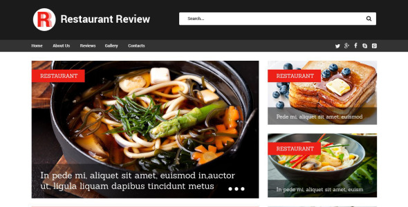 отзывчивый шаблон сайта для отзывов о ресторанах