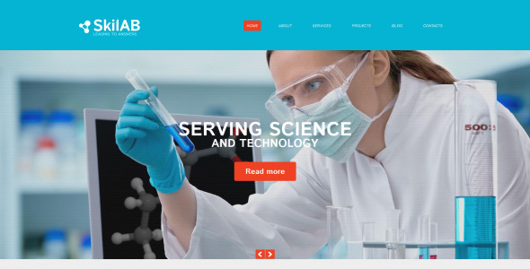 научная лаборатория отзывчивый шаблон drupal