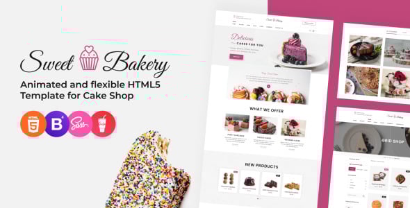 адаптивный шаблон сайта кондитерской