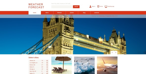 прогноз погоды joomla шаблон