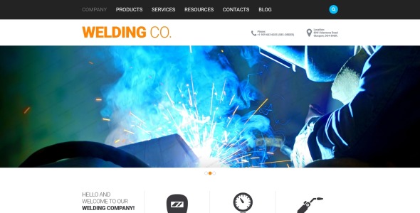 сварочный адаптивный шаблон сайта