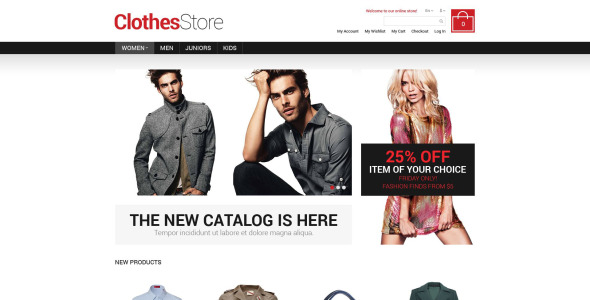 одежда отзывчивая тема magento