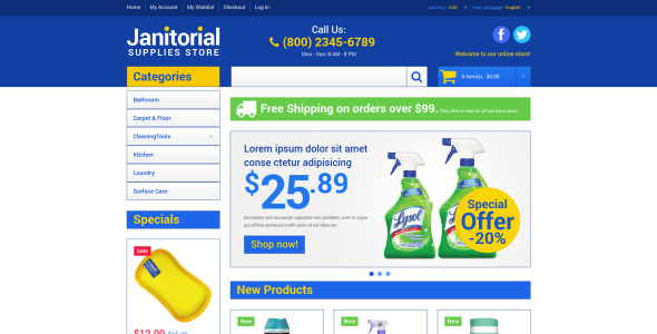 магазин чистящих средств magento theme