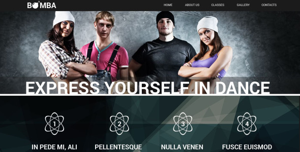 адаптивный шаблон сайта танцевальной студии