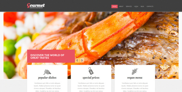 европейский ресторан отзывчивый шаблон drupal