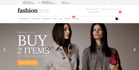 модный магазин magento тема