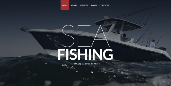 рыболовный адаптивный шаблон сайта