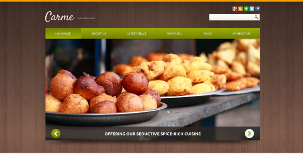 индийский ресторан отзывчивый шаблон joomla