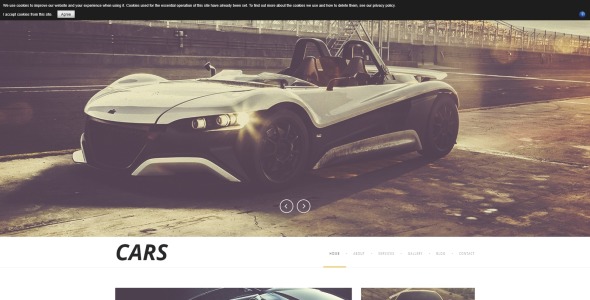 роскошные автомобили шаблон joomla