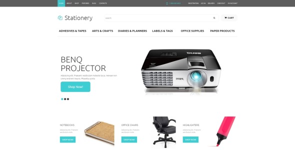 офисные принадлежности тема woocommerce