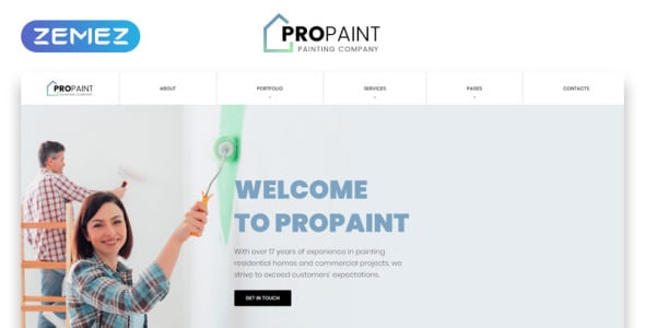 малярная компания многостраничный креативный html шаблон сайта