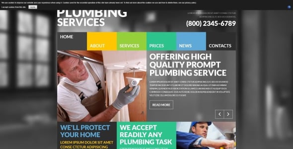 опытные сантехники joomla шаблон