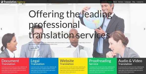 бюро переводов modern joomla template