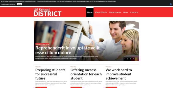 шаблон сайта школьного округа США joomla