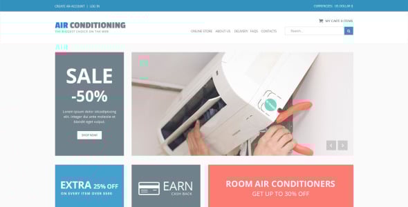 шаблон virtuemart для кондиционирования воздуха