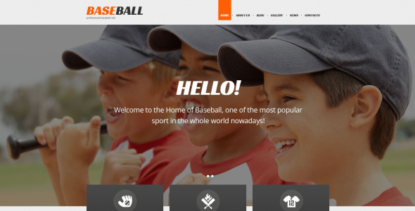 бейсбол отзывчивая тема wordpress