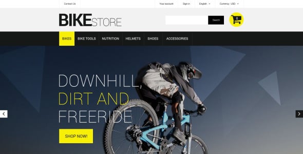 тема велосипедного магазина prestashop