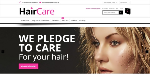 уход за волосами magento тема