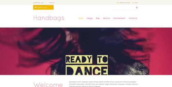 сумочка отзывчивая тема shopify