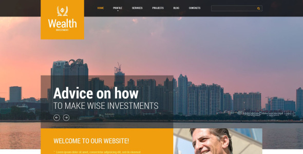 адаптивный шаблон сайта инвестиционной компании