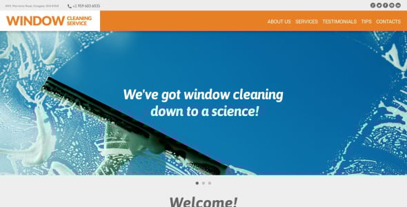 отзывчивый шаблон сайта для чистки окон