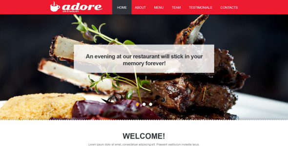 шаблон музы кафе и ресторана