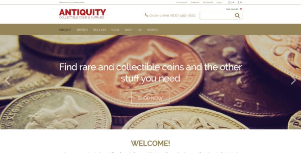 коллекционные монеты тема magento