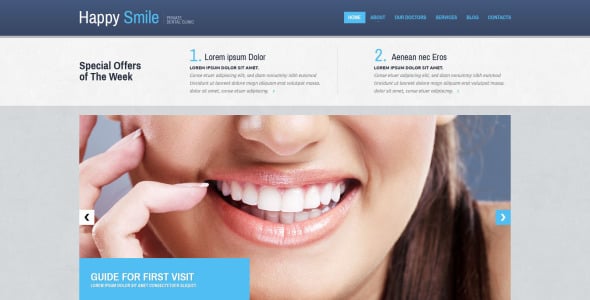 адаптивный шаблон сайта стоматологии