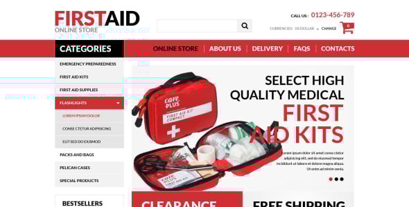магазин первой помощи virtuemart шаблон