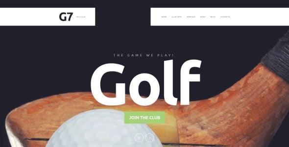 шаблон сайта гольф-клуба