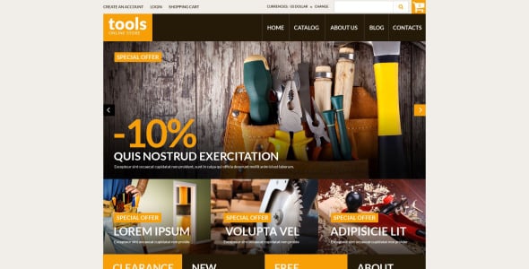 инструменты разнорабочего шаблон virtuemart