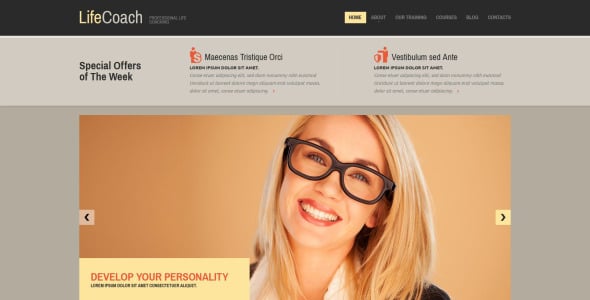 адаптивный шаблон сайта life coach