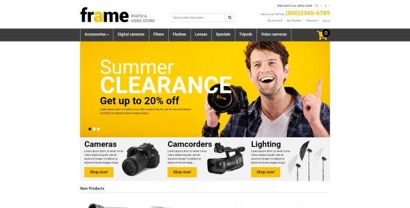 фотография отзывчивая тема magento