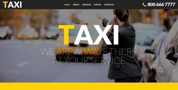 отзывчивый шаблон сайта такси