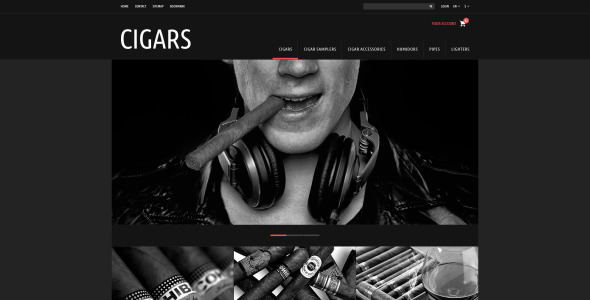 табак сигары магазин prestashop тема