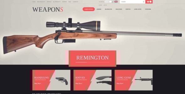 слайдер оружия шаблон zencart