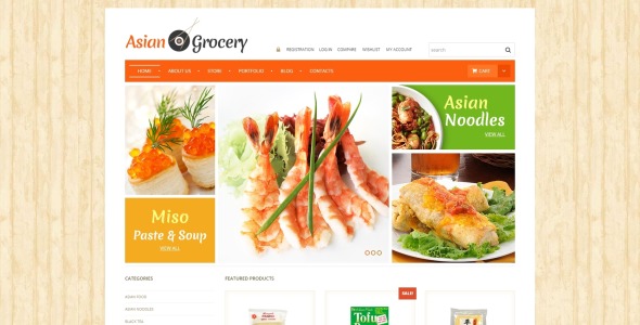 азиатский продуктовый магазин woocommerce тема