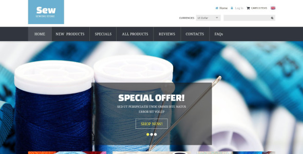 ремесленные принадлежности шаблон zencart