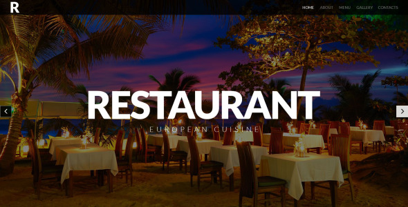 европейский ресторан отзывчивый шаблон сайта