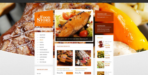 шаблон продовольственного магазина zencart