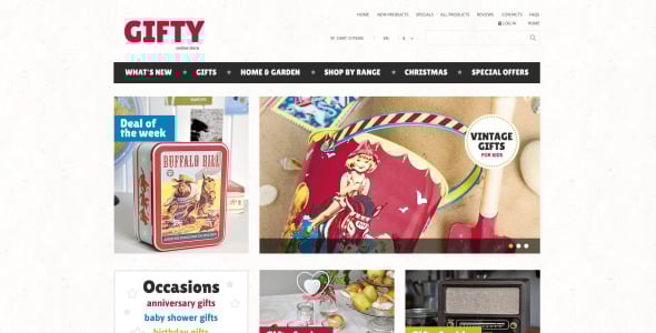 Gifts Store ZenCart Template