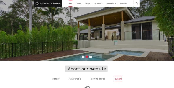 отели мотели drupal шаблон