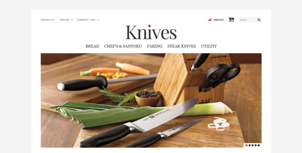 ножи магазин prestashop тема