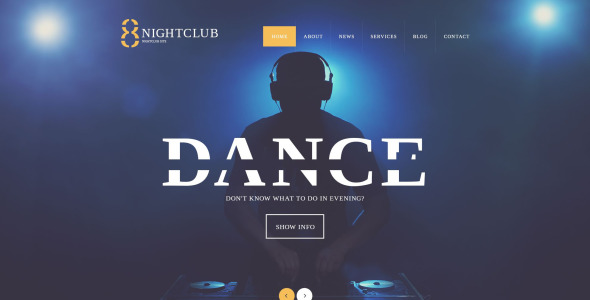 ночная жизнь wordpress тема