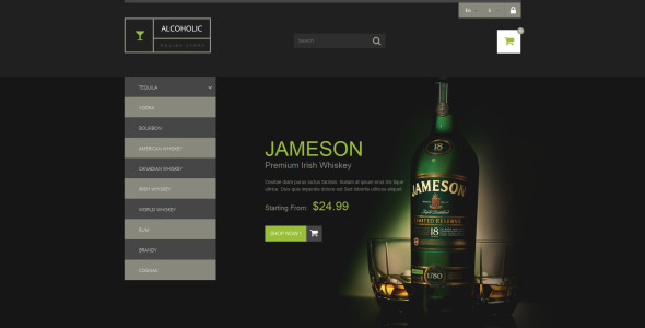 продажа напитков prestashop тема