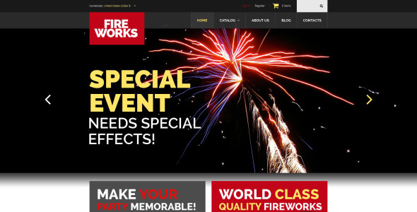 эффектный фейерверк virtuemart шаблон