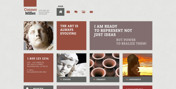 арт блог wordpress тема